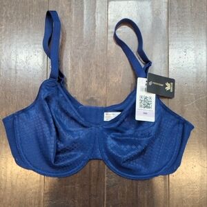 NWT Wacoal Visual Effects Minimizer Bra 38D Dark Blue